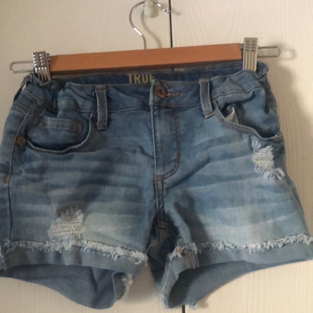Girls True craft Jean stretchy shorts